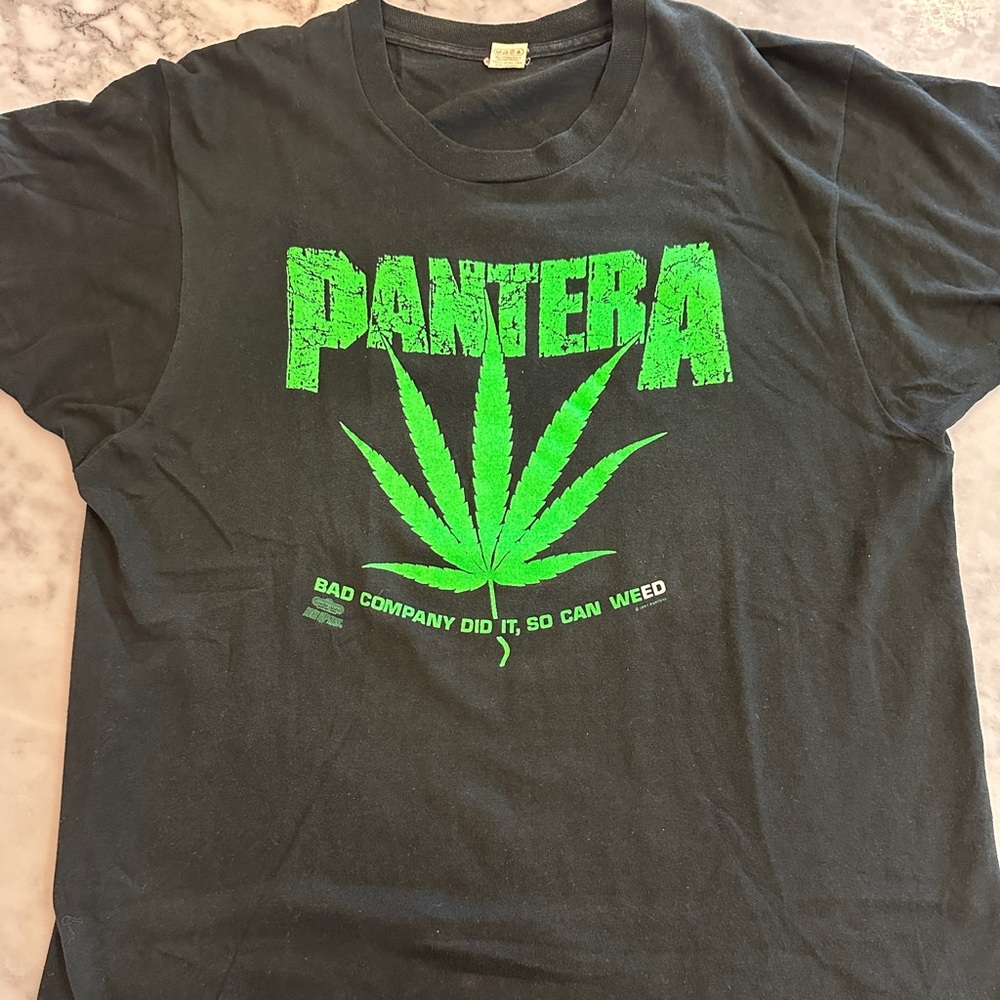 Vintage Pantera Weed Leaf Shirt 90s Screen Stars OG Only Weed & Liquor Tour Tee
